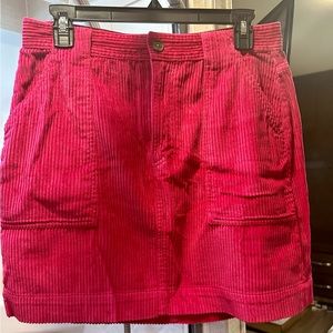 Gap pink corduroy mini skirt
